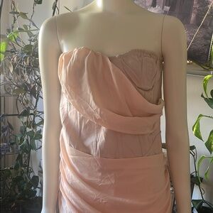 Pretty Little Thing Pink Strapless Dress